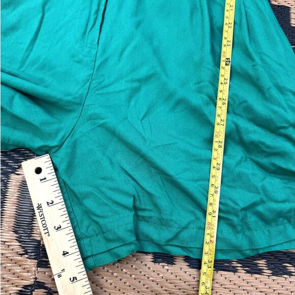 Express | Vintage 90s Sleeveless Romper Shorts Kelly Green Size Small - Picture 7 of 7